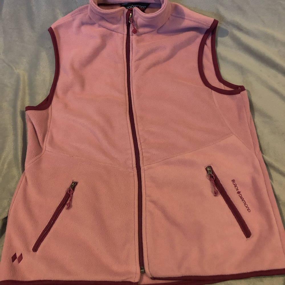 Black Diamond Fleece Vest purple w zipper pockets